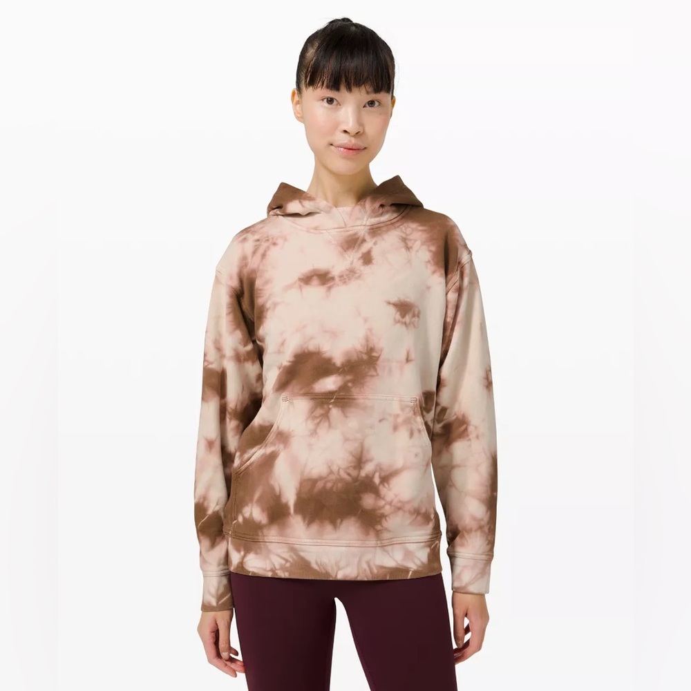 Lululemon All Yours Hoodie Earth Dye Clay Kangaroo Pocket Cotton Women’s Size 6